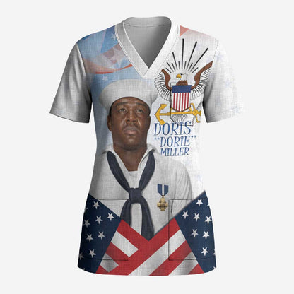 Doris Dorie Miller Scrub Top The Hero Pearl Harbor