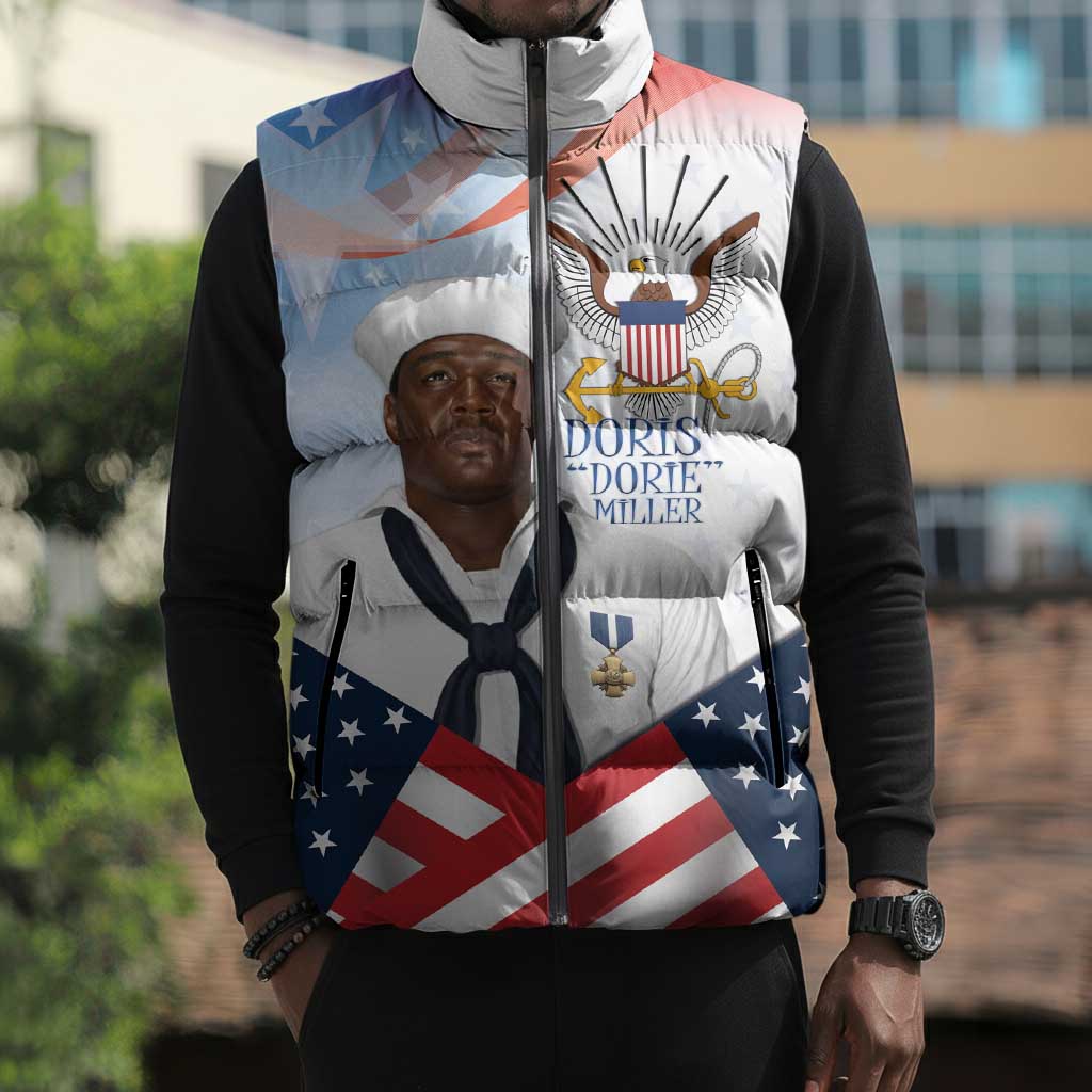 Doris Dorie Miller Sleeveless Puffer Jacket The Hero Pearl Harbor