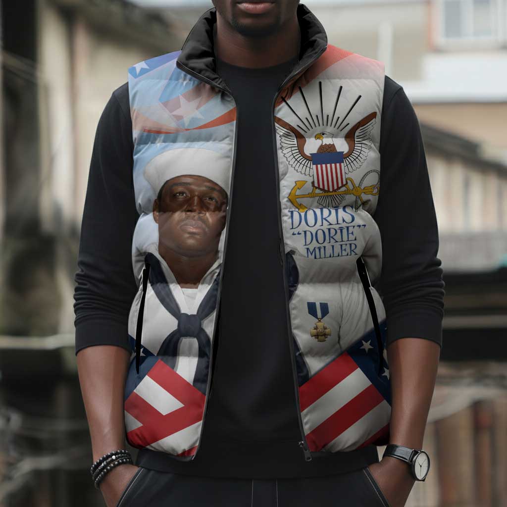 Doris Dorie Miller Sleeveless Puffer Jacket The Hero Pearl Harbor