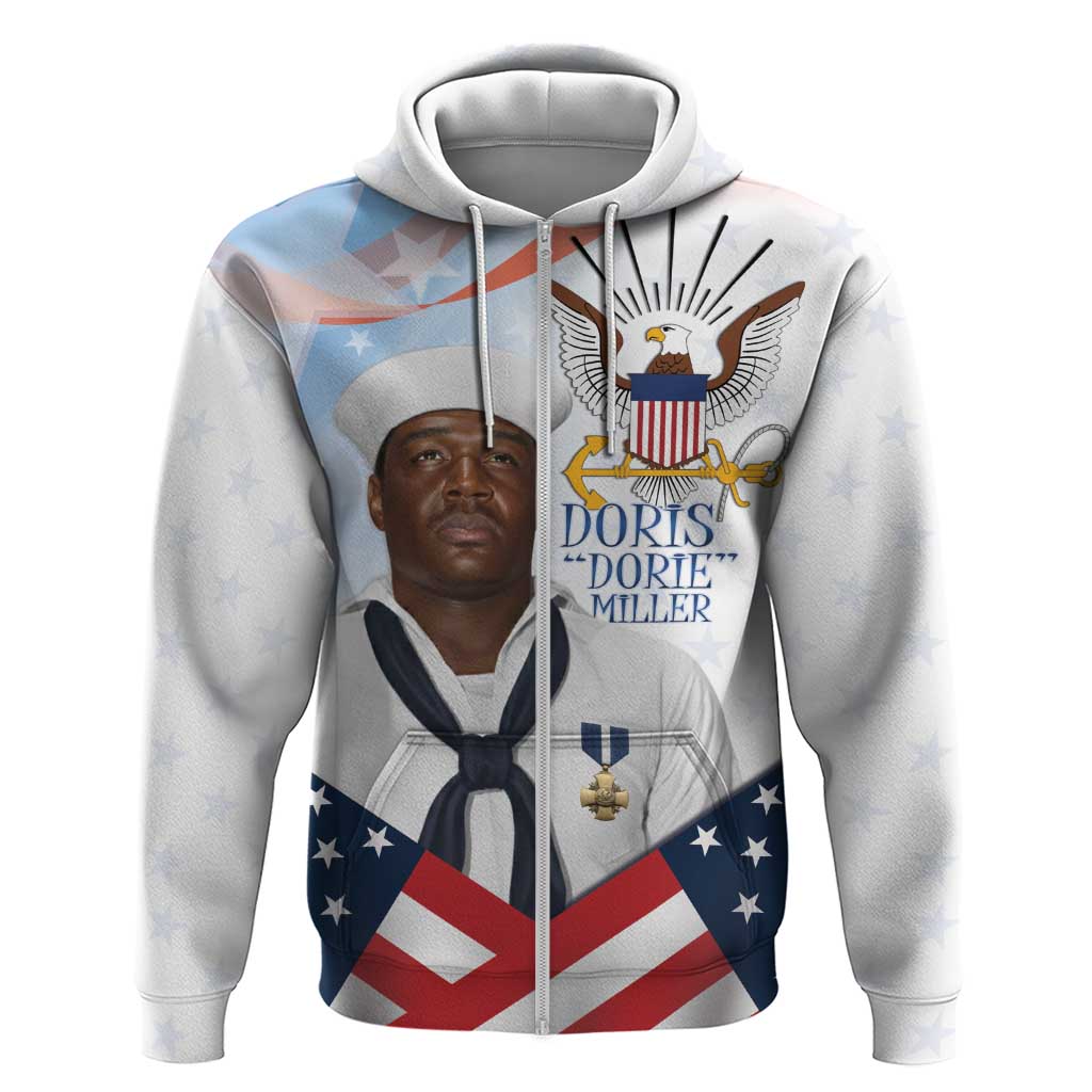 Doris Dorie Miller Zip Hoodie The Hero Pearl Harbor