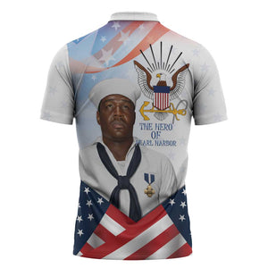 Doris Dorie Miller Zipper Polo Shirt The Hero Pearl Harbor