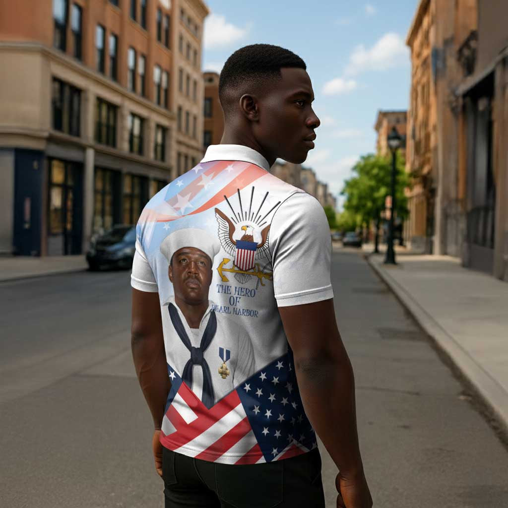 Doris Dorie Miller Zipper Polo Shirt The Hero Pearl Harbor