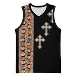 Ethiopia Angels Tilet With Cross Basketball Jersey Black Color LT15