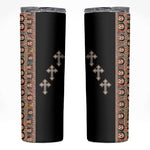 Ethiopia Angels Tilet With Cross Skinny Tumbler Black Color