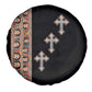 Ethiopia Angels Tilet With Cross Spare Tire Cover Black Color