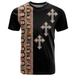 Ethiopia Angels Tilet With Cross T shirt Black Color