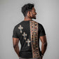 Ethiopia Angels Tilet With Cross T shirt Black Color