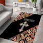 Personalized Ethiopia Area Rug Ethiopian Orthodox Church Angel Black Color