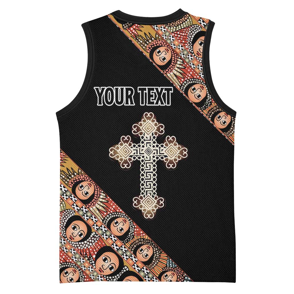 Personalized Ethiopia Basketball Jersey Ethiopian Orthodox Church Angel Black Color LT15