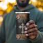 Personalized Ethiopia 4 in 1 Can Cooler Tumbler Ethiopian Orthodox Church Angel Black Color