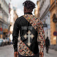 Personalized Ethiopia Long Sleeve Button Shirt Ethiopian Orthodox Church Angel Black Color
