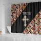 Personalized Ethiopia Shower Curtain Ethiopian Orthodox Church Angel Black Color