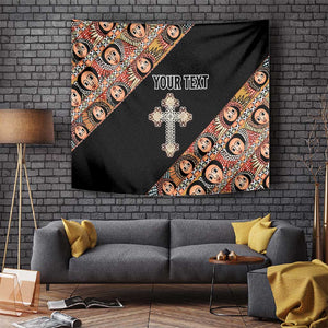Personalized Ethiopia Tapestry Ethiopian Orthodox Church Angel Black Color