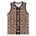 Personalized Ethiopia Basketball Jersey Ethiopian Tewahedo Angel Orthodox Black Color LT15