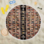 Ethiopia Beach Blanket Ethiopian Tewahedo Angel Orthodox Black Color