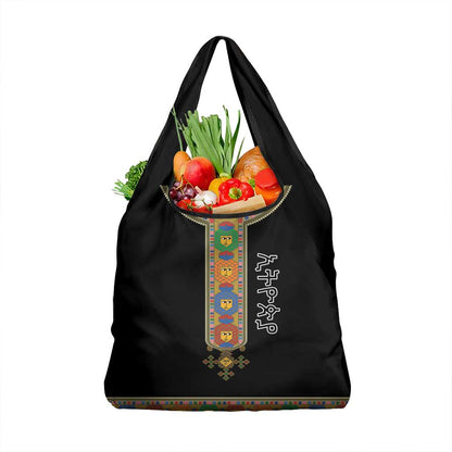 Ethiopia Saba Kemis Habesha Style Grocery Bag Black Color