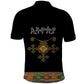 Ethiopia Saba Kemis Habesha Style Polo Shirt Black Color