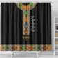 Ethiopia Saba Kemis Habesha Style Shower Curtain Black Color