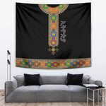 Ethiopia Saba Kemis Habesha Style Tapestry Black Color