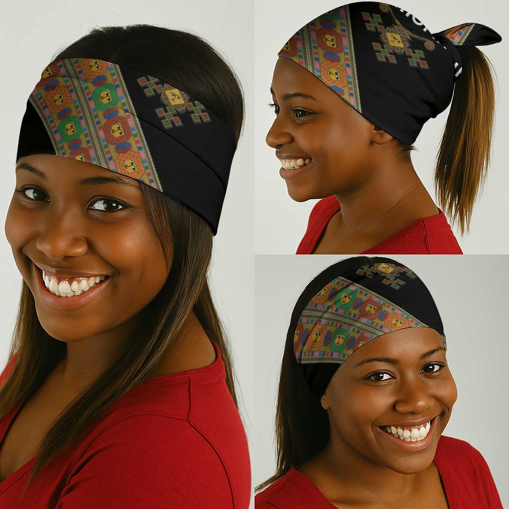 Ethiopia Saba Kemis Sash Style Neck Gaiter Black Color LT15