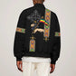 Ethiopia Saba Kemis Bomber Jacket Lion Of Judah Black Color