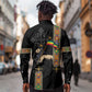 Ethiopia Saba Kemis Long Sleeve Button Shirt Lion Of Judah Black Color