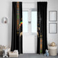 Ethiopia Saba Kemis Window Curtain Lion Of Judah Black Color