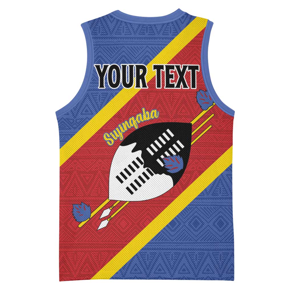 Personalized Happy Swaziland National Flag Day Basketball Jersey Nguni Shield Flag Style - African Pattern LT15