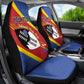 Personalized Happy Swaziland National Flag Day Car Seat Cover Nguni Shield Flag Style - African Pattern