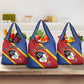 Personalized Happy Swaziland National Flag Day Grocery Bag Nguni Shield Flag Style - African Pattern