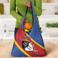 Personalized Happy Swaziland National Flag Day Grocery Bag Nguni Shield Flag Style - African Pattern