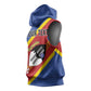 Personalized Happy Swaziland National Flag Day Sleeveless Hoodie Nguni Shield Flag Style - African Pattern - African Pride