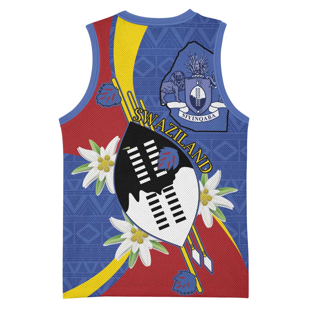 Umbuso weSwatini Basketball Jersey Nguni Shield Edelweiss Flower LT15