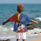 Umbuso weSwatini Kid Hawaiian Shirt Nguni Shield Edelweiss Flower