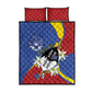 Umbuso weSwatini Quilt Bed Set Nguni Shield Edelweiss Flower