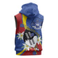 Umbuso weSwatini Sleeveless Zip Hoodie Nguni Shield Edelweiss Flower - African Pride