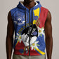 Umbuso weSwatini Sleeveless Zip Hoodie Nguni Shield Edelweiss Flower - African Pride