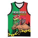Faso Rises Our Soil Our Rules Basketball Jersey Ibrahim Traore Revolutionary Spirit LT15