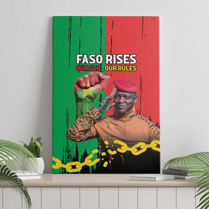 Faso Rises Our Soil Our Rules Canvas Wall Art Ibrahim Traore Revolutionary Spirit