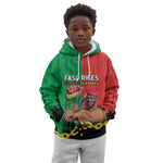 Faso Rises Our Soil Our Rules Kid Hoodie Ibrahim Traore Revolutionary Spirit