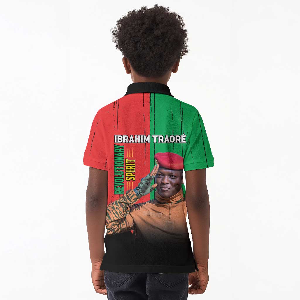 Faso Rises Our Soil Our Rules Kid Polo Shirt Ibrahim Traore Revolutionary Spirit