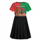 Faso Rises Our Soil Our Rules Kid Short Sleeve Dress Ibrahim Traore Revolutionary Spirit