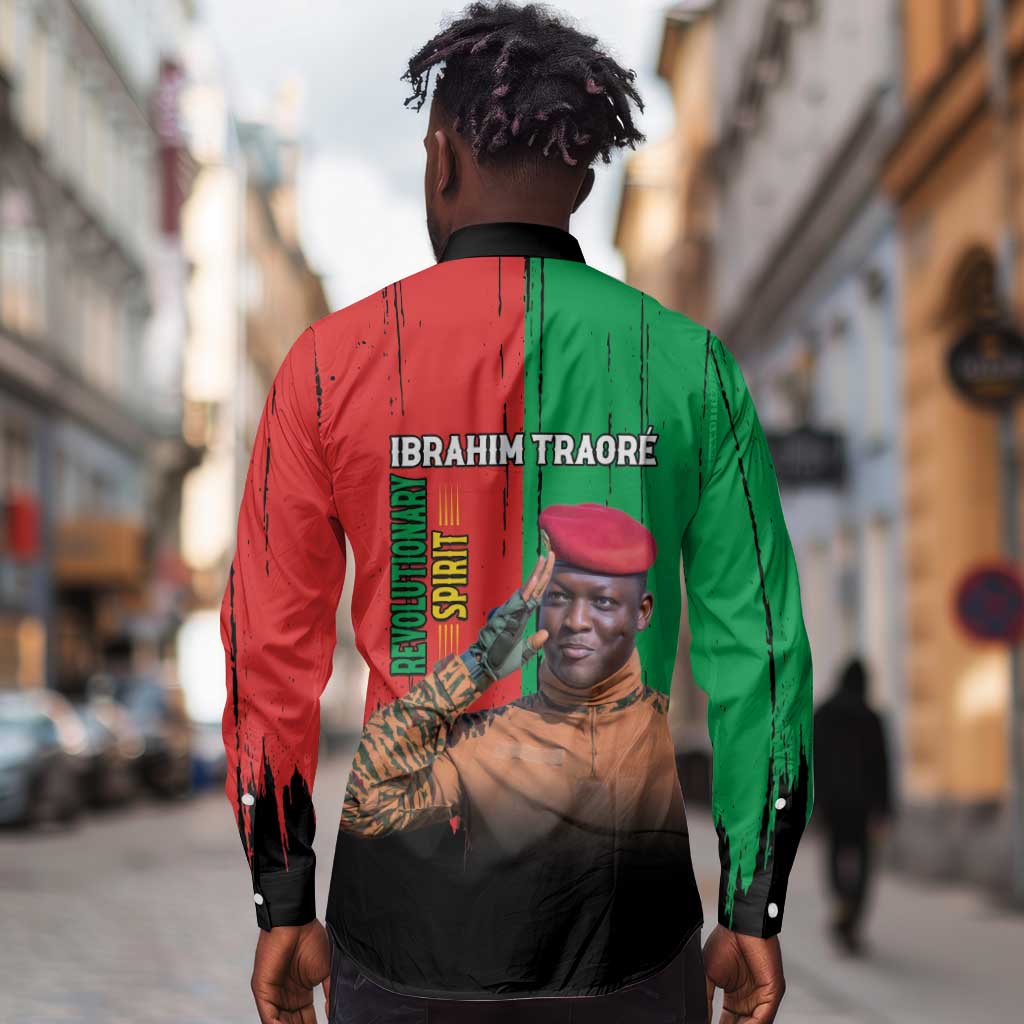 Faso Rises Our Soil Our Rules Long Sleeve Button Shirt Ibrahim Traore Revolutionary Spirit