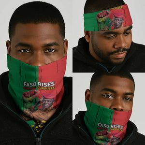 Faso Rises Our Soil Our Rules Neck Gaiter Ibrahim Traore Revolutionary Spirit LT15