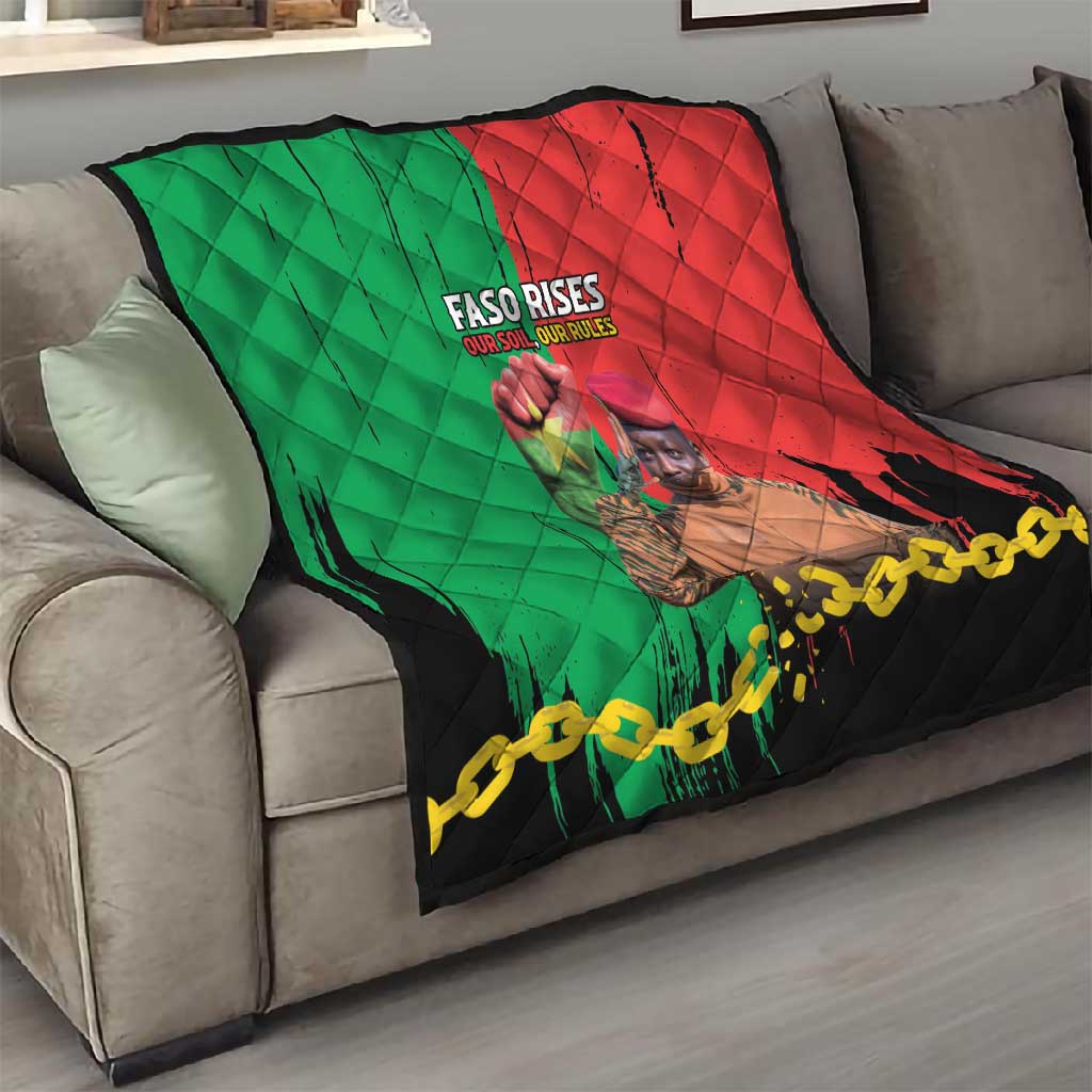 Faso Rises Our Soil Our Rules Quilt Ibrahim Traore Revolutionary Spirit