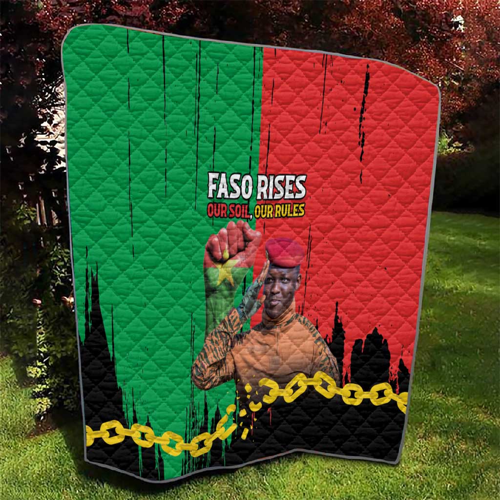 Faso Rises Our Soil Our Rules Quilt Ibrahim Traore Revolutionary Spirit