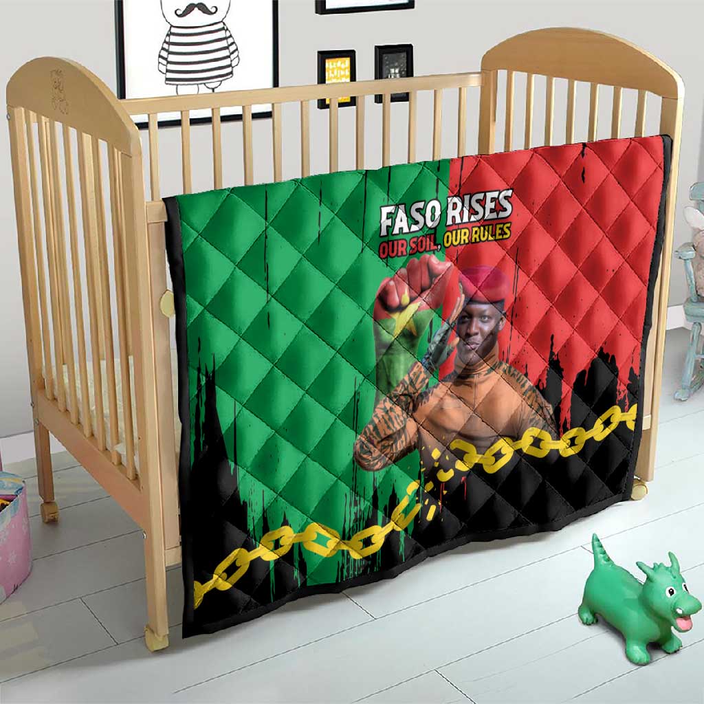 Faso Rises Our Soil Our Rules Quilt Ibrahim Traore Revolutionary Spirit