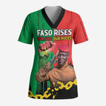Ibrahim Traore Scrub Top Faso Rises Our Soil Our Rules - African Pride