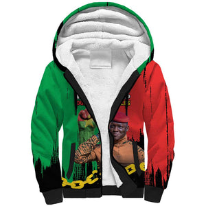Faso Rises Our Soil Our Rules Sherpa Hoodie Ibrahim Traore Revolutionary Spirit