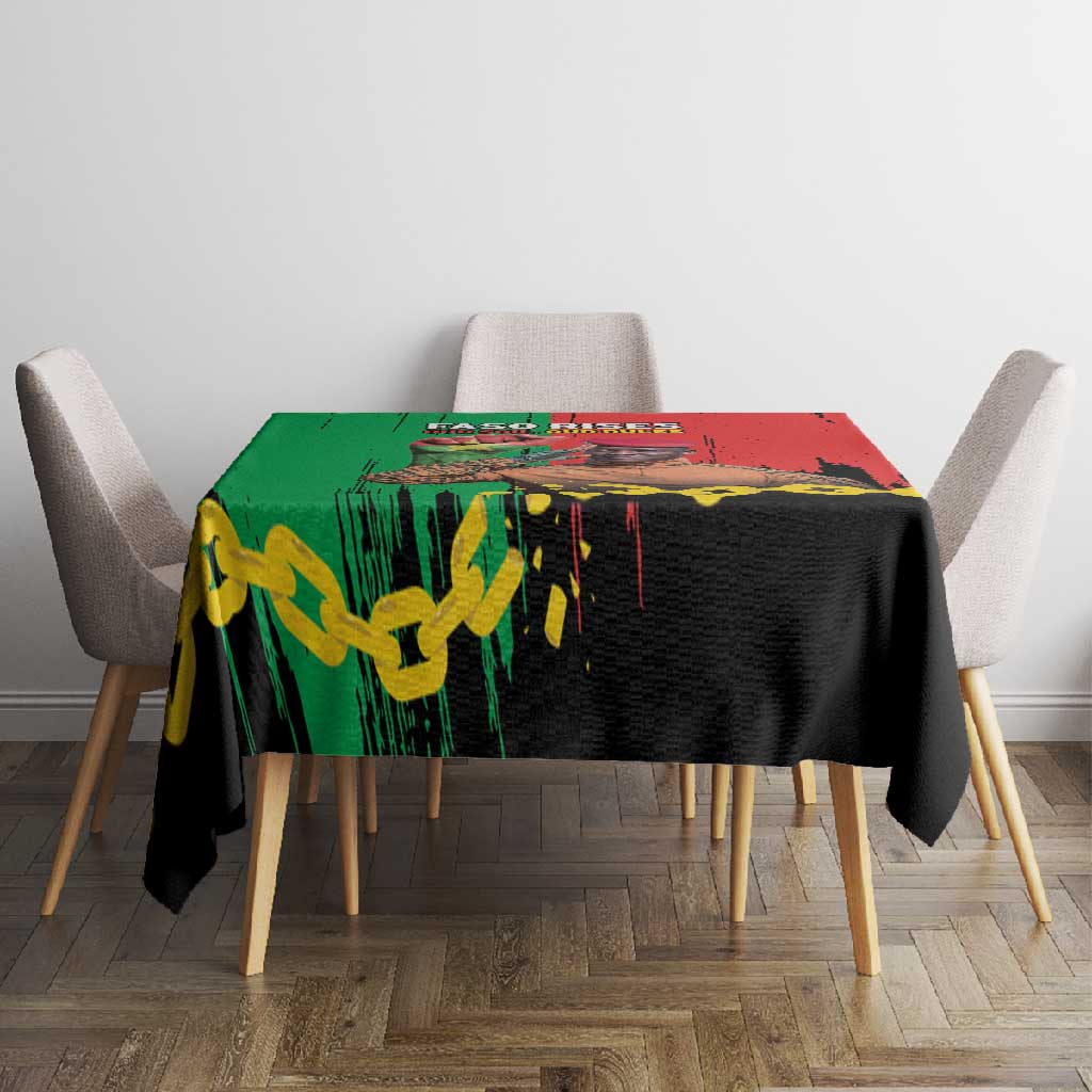 Faso Rises Our Soil Our Rules Tablecloth Ibrahim Traore Revolutionary Spirit